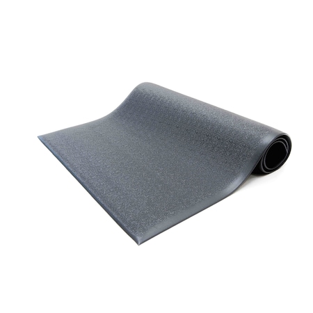 Bertech Antifatigue Mat, 12 ft. L x 3 ft. W, 5/8 in Thickness, Textured, Black AFTX58-3x12BLKBEV